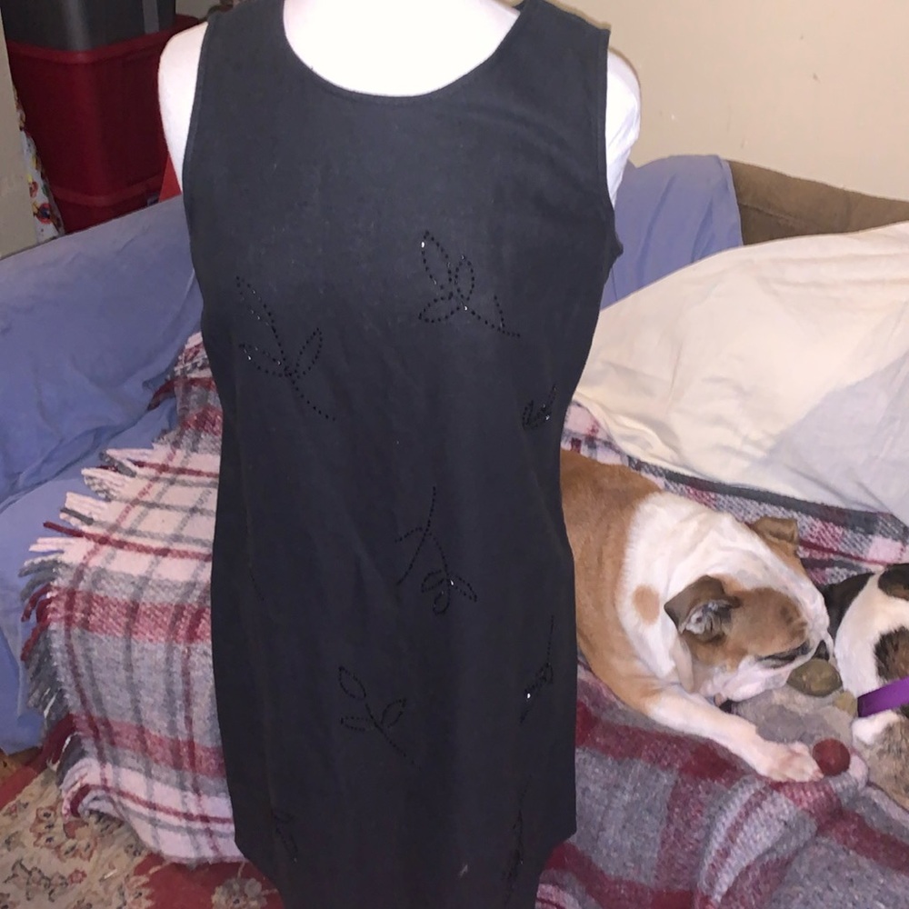 Hilliard And Hanson Vintage 90s Black Dress